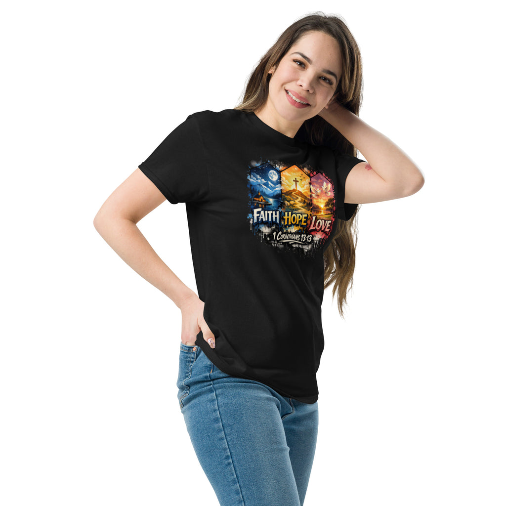 Faith Hope Love - Unisex classic tee - Christian Apparel by BASR Clothing