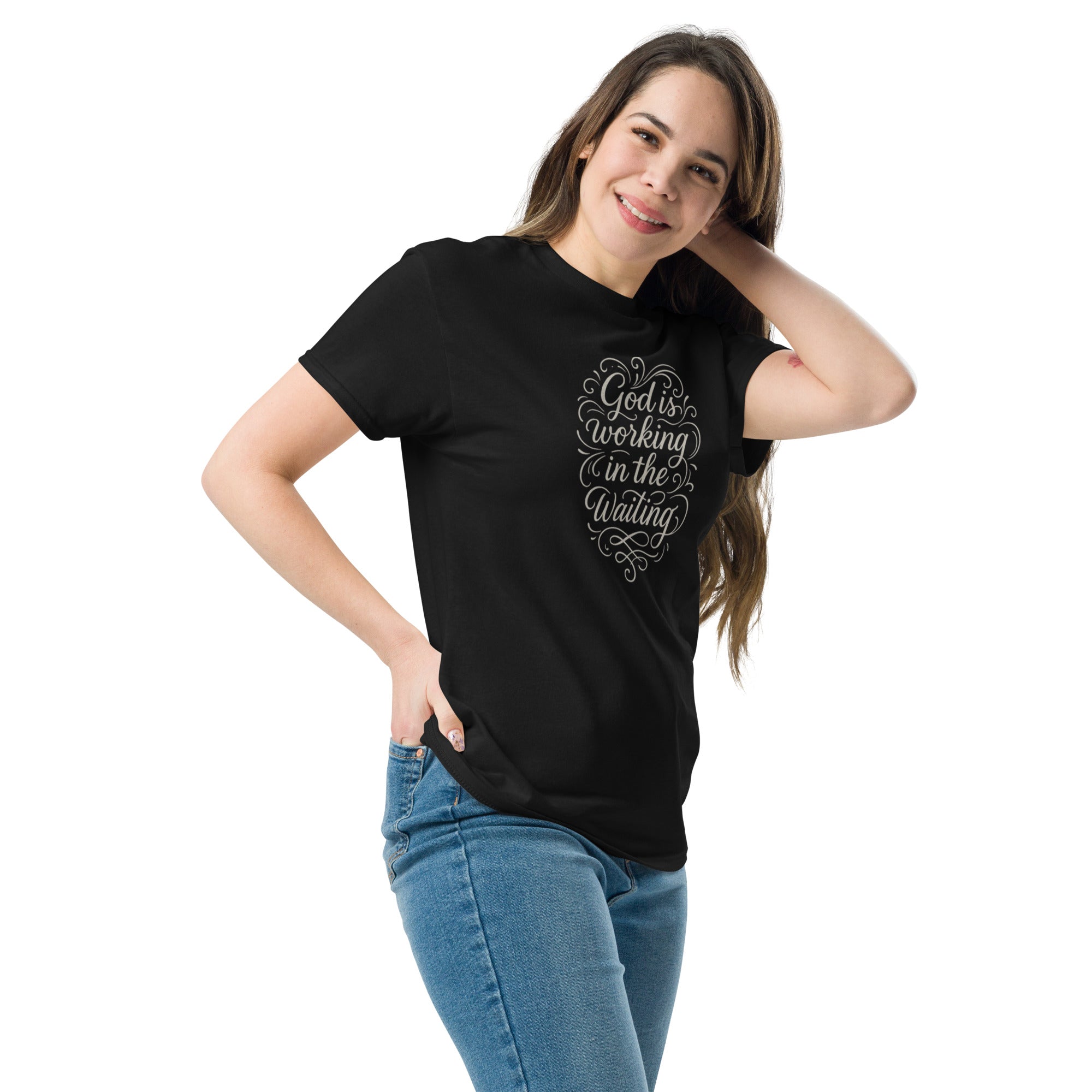 God is working in the Waiting - Unisex classic tee - Christian Apparel by BASR Clothing
