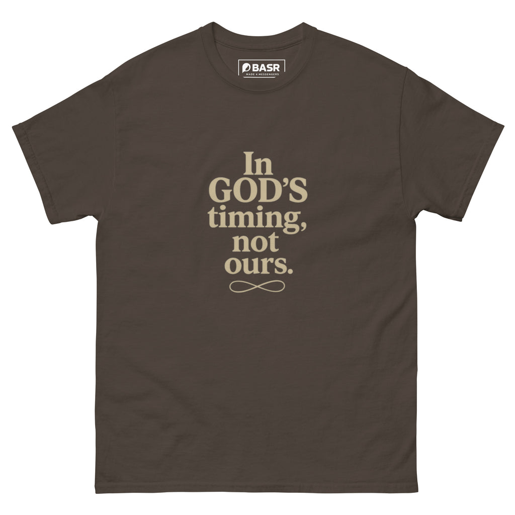 In God's Timing, Not Ours - Unisex classic tee - Christian Apparel by BASR Clothing
