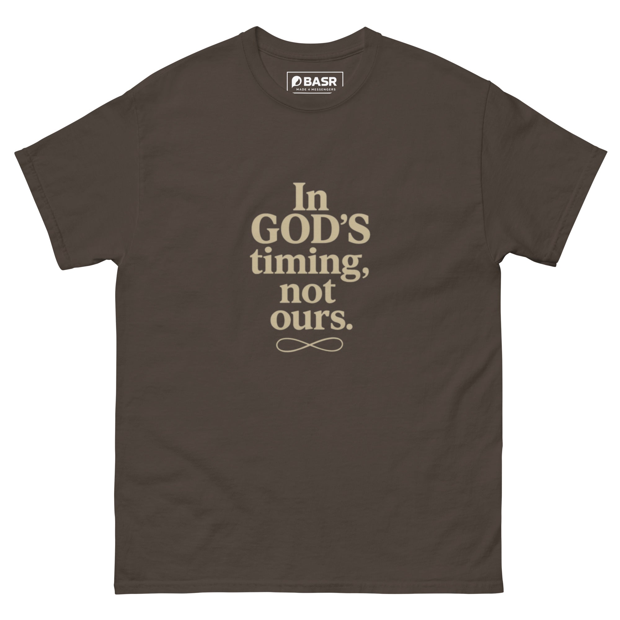 In God's Timing, Not Ours - Unisex classic tee - Christian Apparel by BASR Clothing
