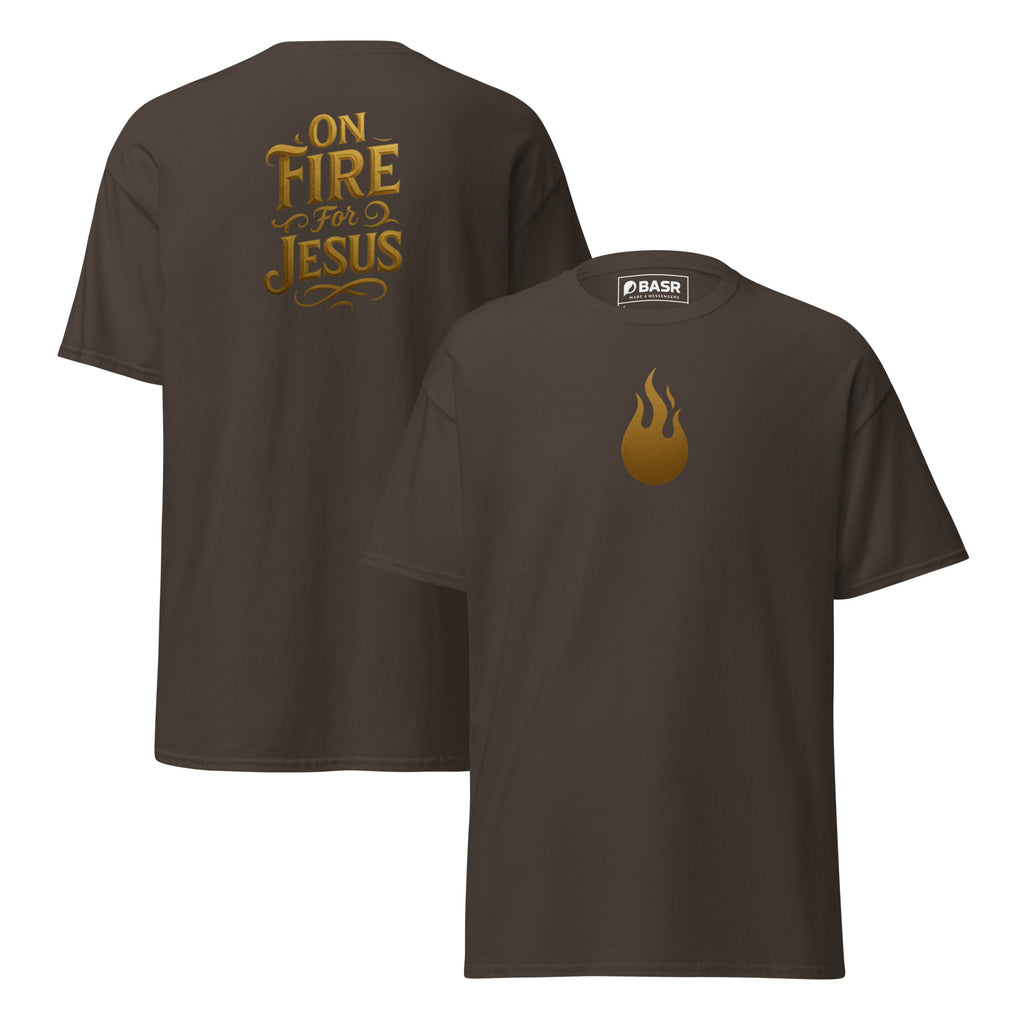 On Fire for Jesus - Unisex classic tee - Christian Apparel by BASR Clothing