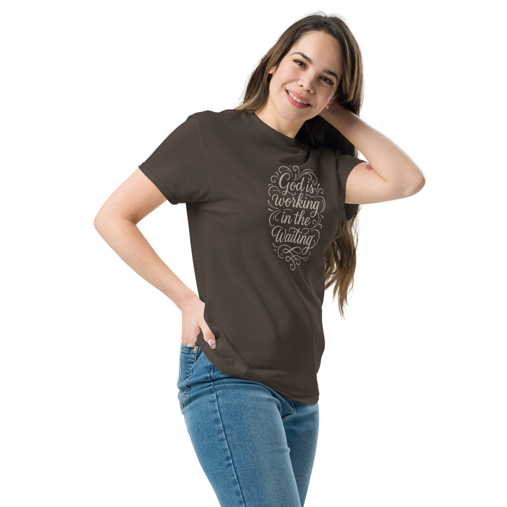 God is working in the Waiting - Unisex classic tee - Christian Apparel by BASR Clothing