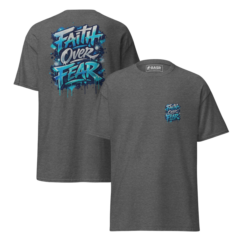 Faith Over Fear (Dark) - Unisex classic tee - Christian Apparel by BASR Clothing