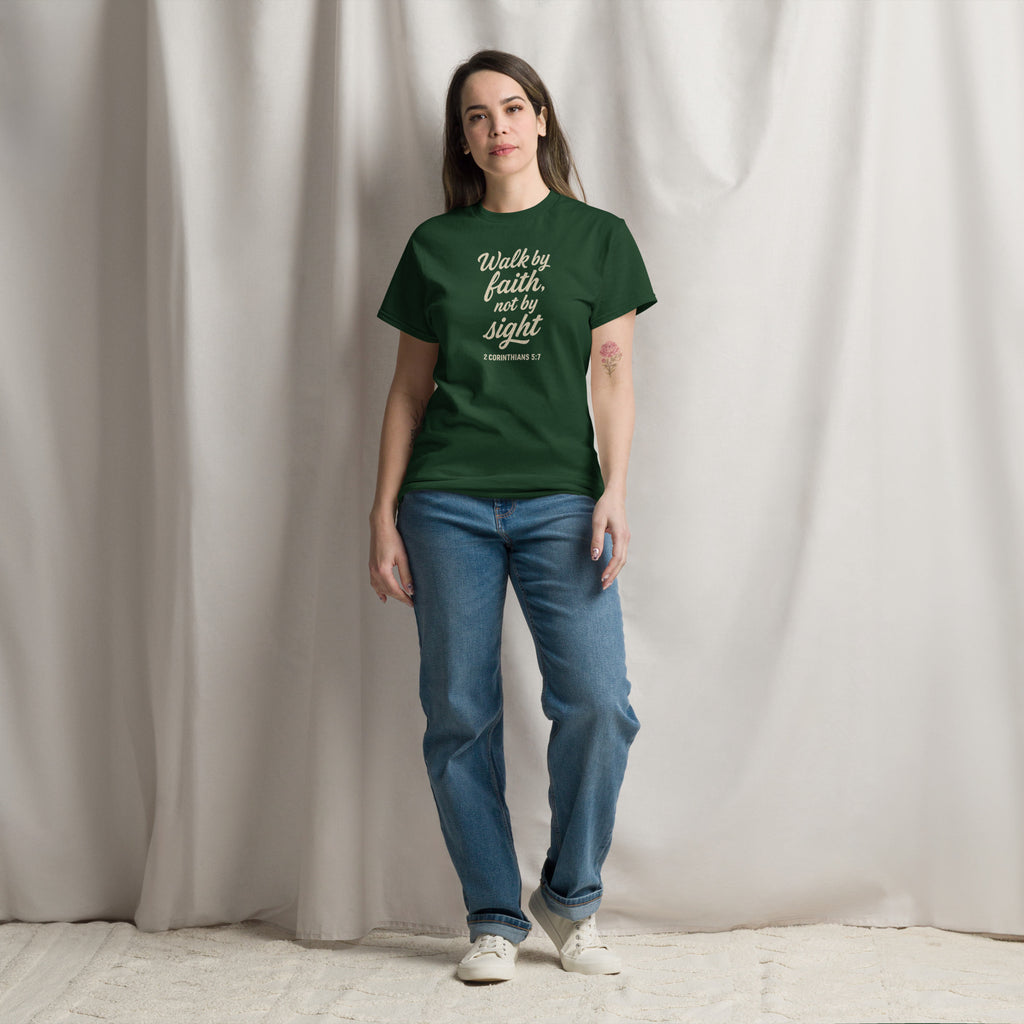 Walk by Faith - Unisex classic tee - Christian Apparel by BASR Clothing