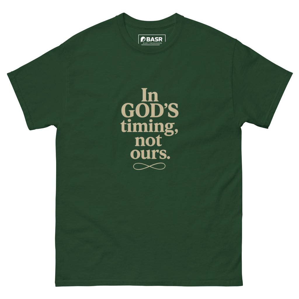 In God's Timing, Not Ours - Unisex classic tee - Christian Apparel by BASR Clothing
