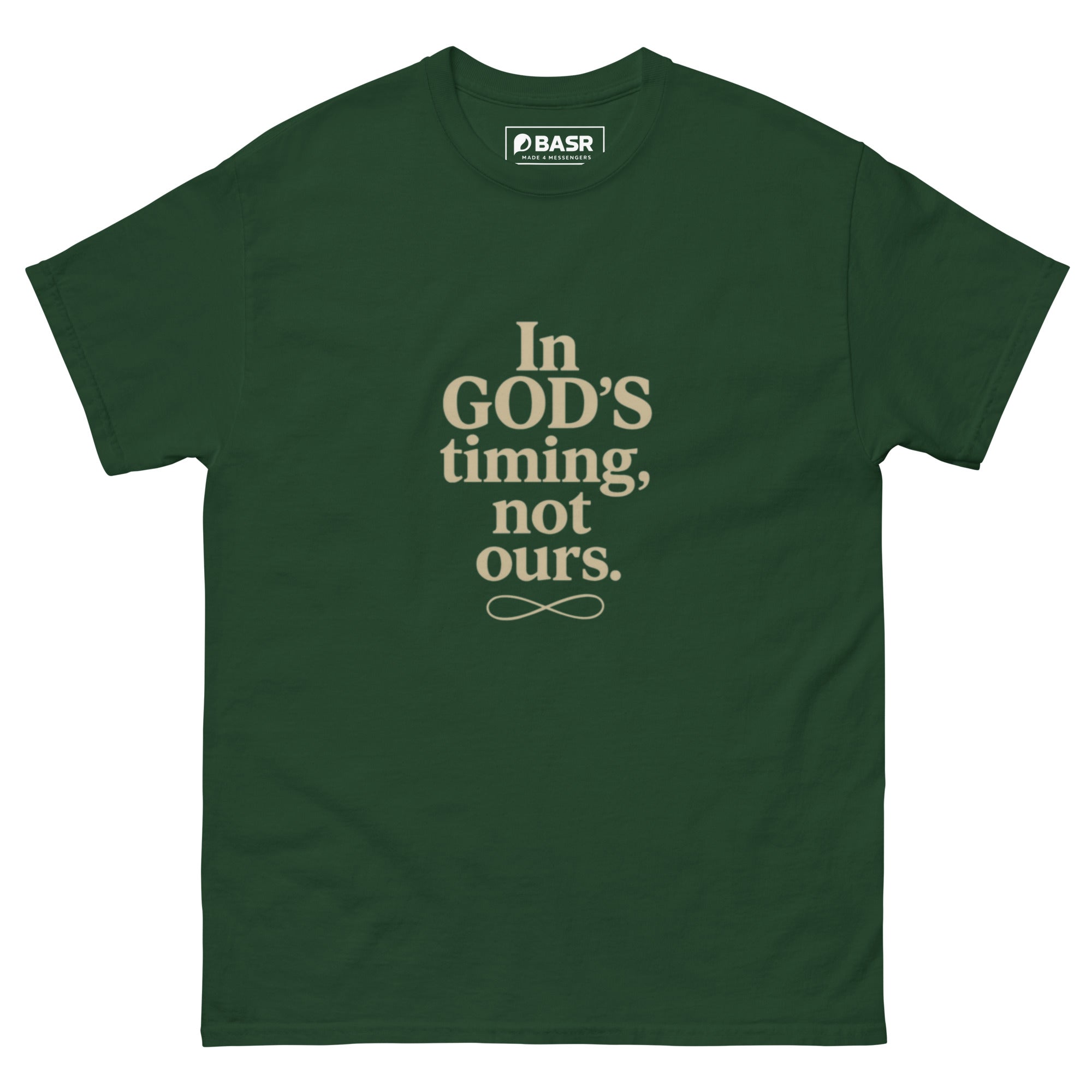 In God's Timing, Not Ours - Unisex classic tee - Christian Apparel by BASR Clothing