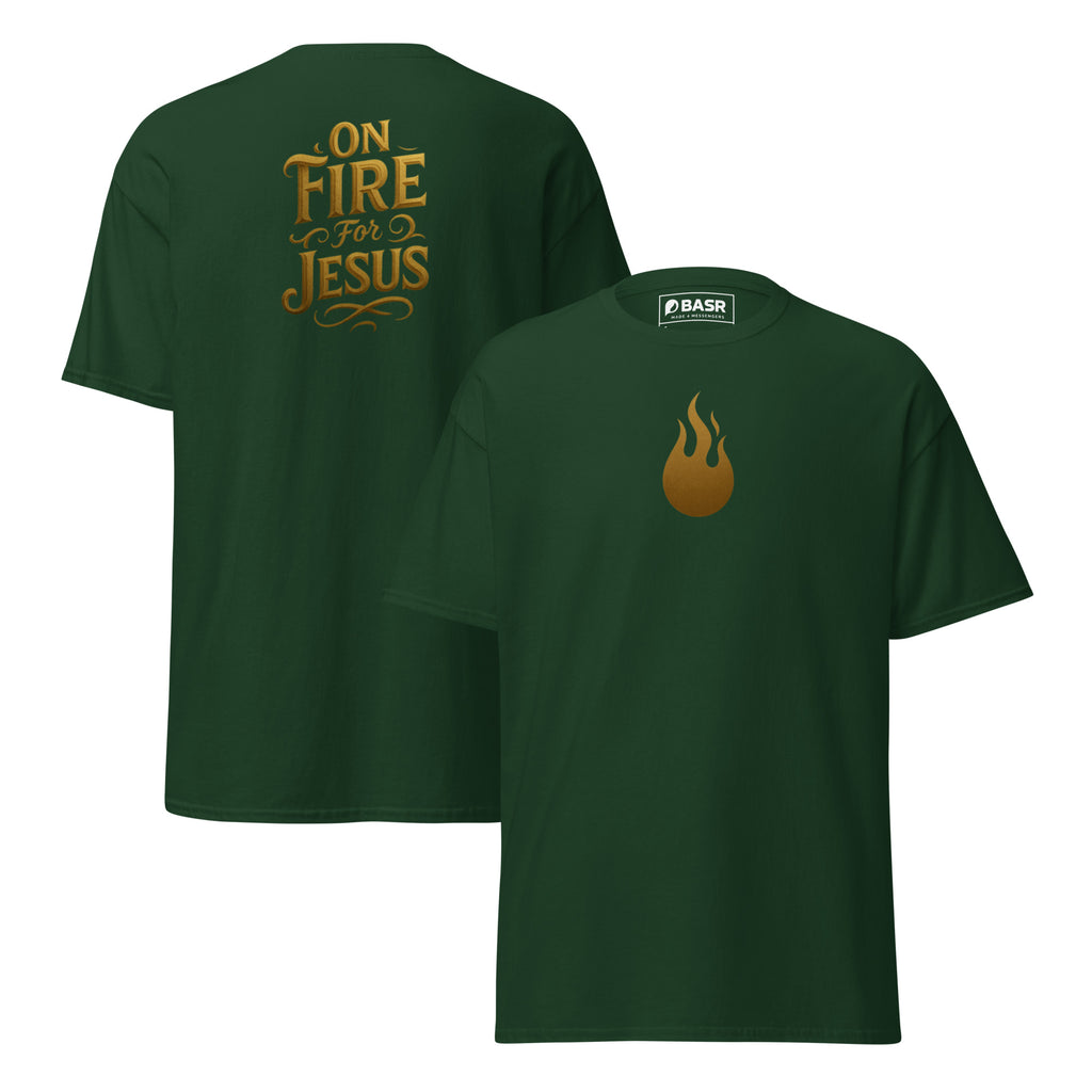 On Fire for Jesus - Unisex classic tee - Christian Apparel by BASR Clothing