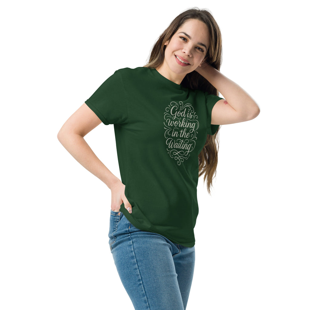 God is working in the Waiting - Unisex classic tee - Christian Apparel by BASR Clothing
