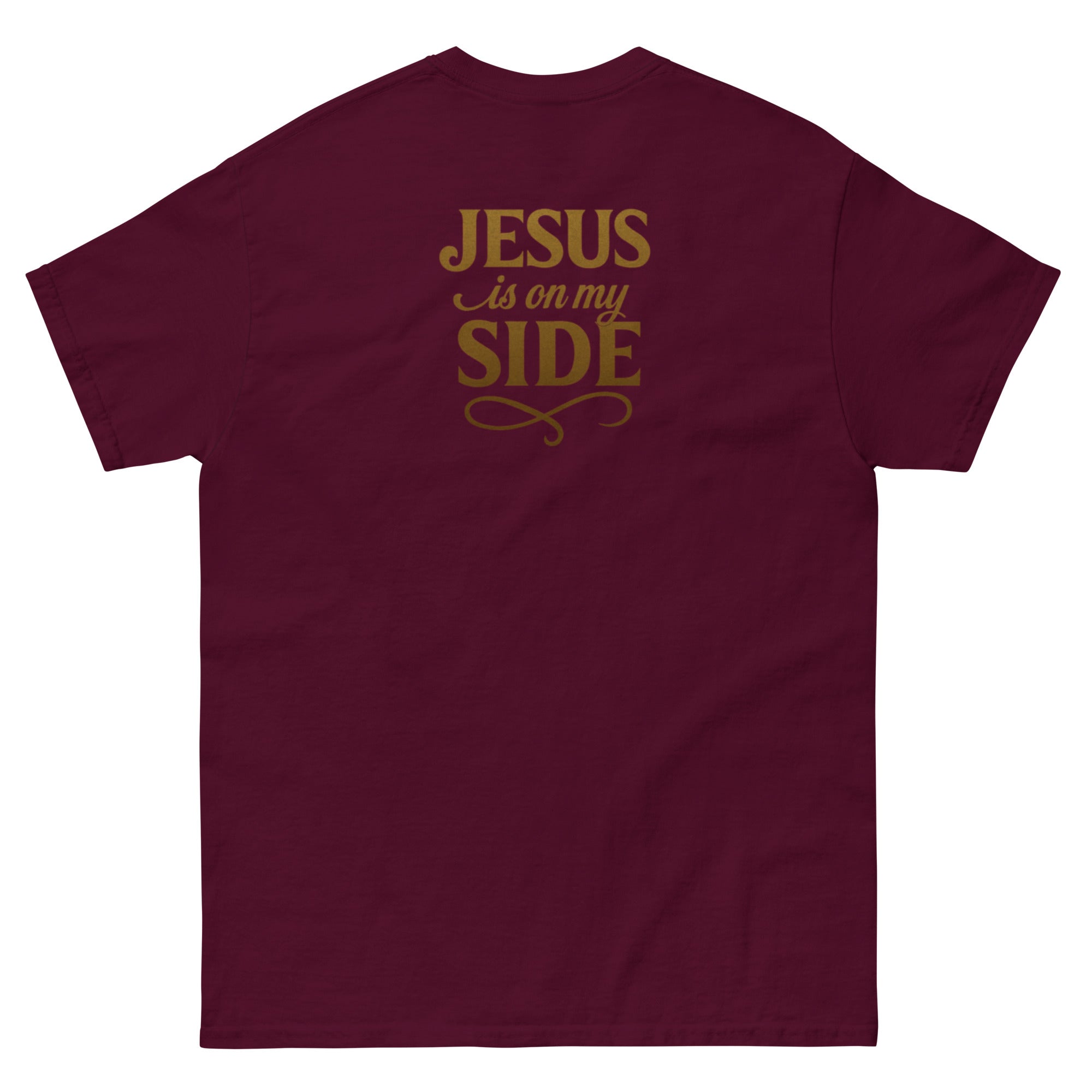 Jesus is on my side - Double sided print unisex classic tee - Christian Apparel by BASR Clothing