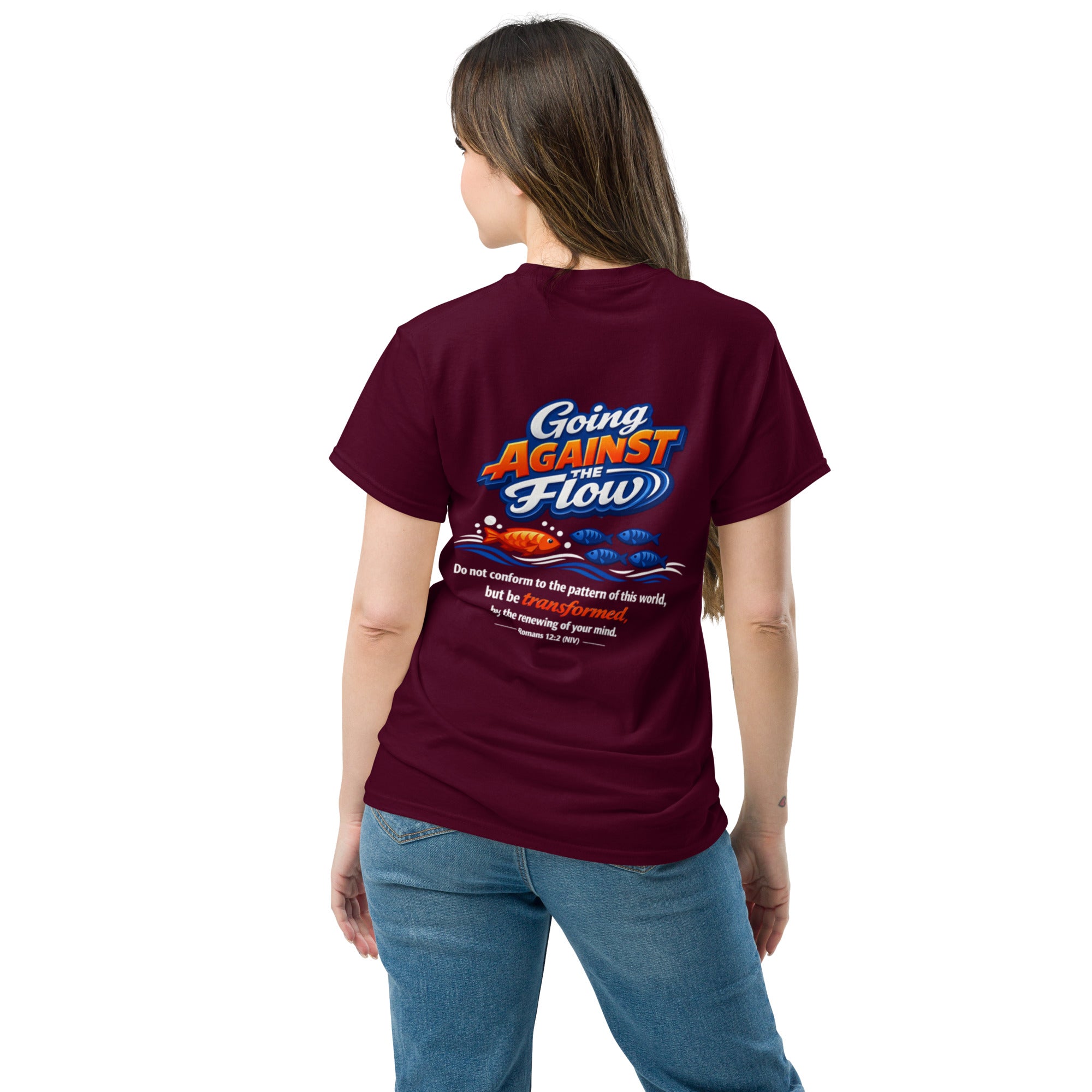Against the Flow - Unisex classic tee - Christian Apparel by BASR Clothing