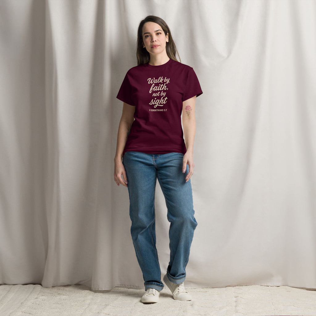 Walk by Faith - Unisex classic tee - Christian Apparel by BASR Clothing