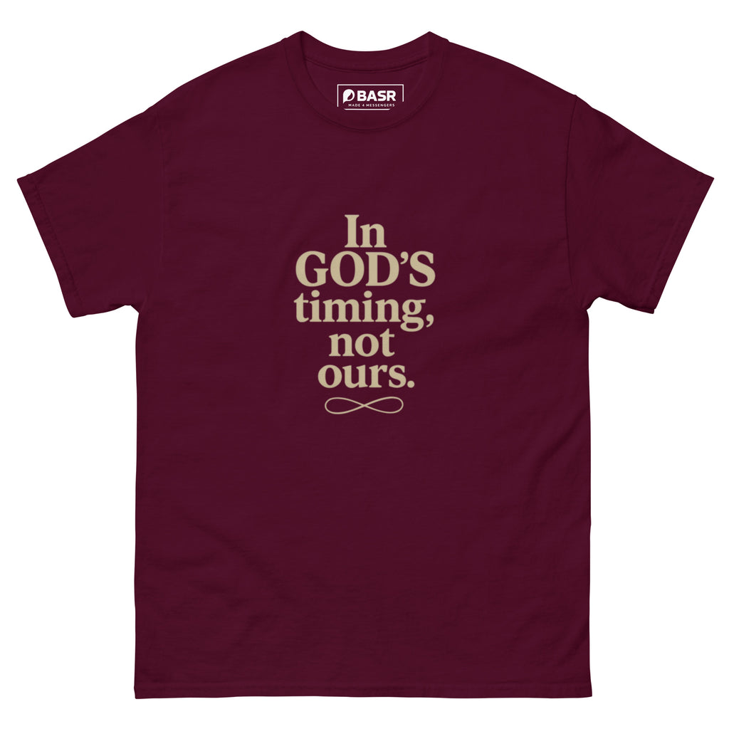 In God's Timing, Not Ours - Unisex classic tee - Christian Apparel by BASR Clothing