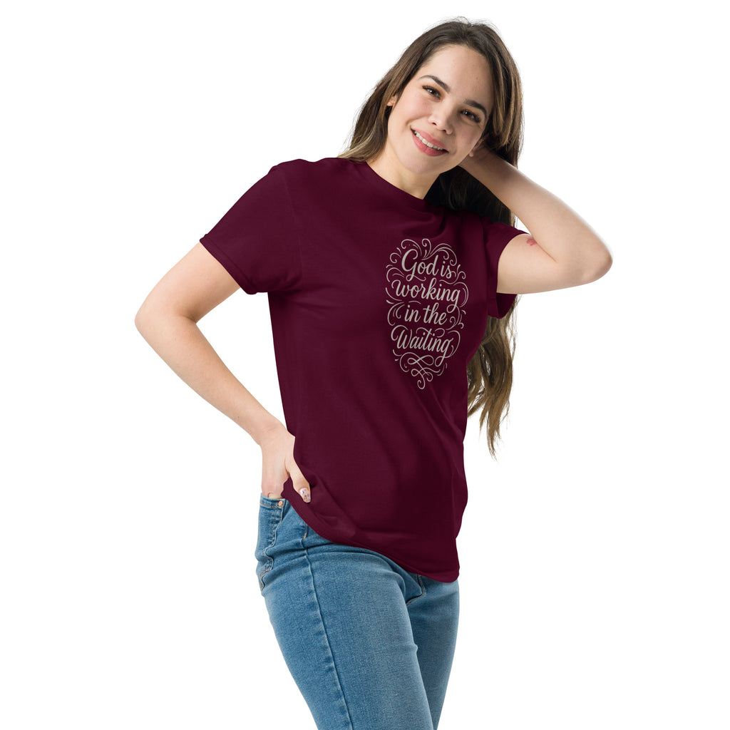 God is working in the Waiting - Unisex classic tee - Christian Apparel by BASR Clothing