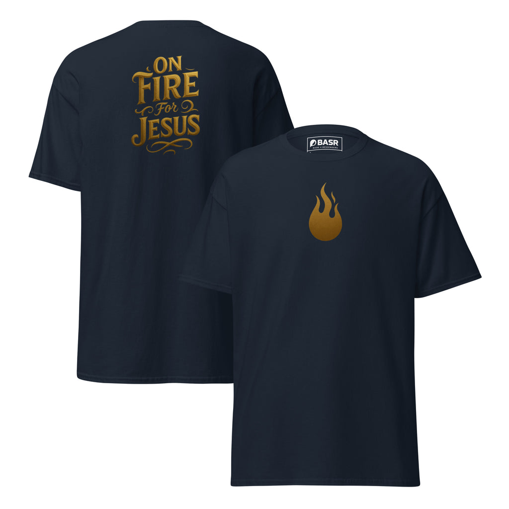 On Fire for Jesus - Unisex classic tee - Christian Apparel by BASR Clothing