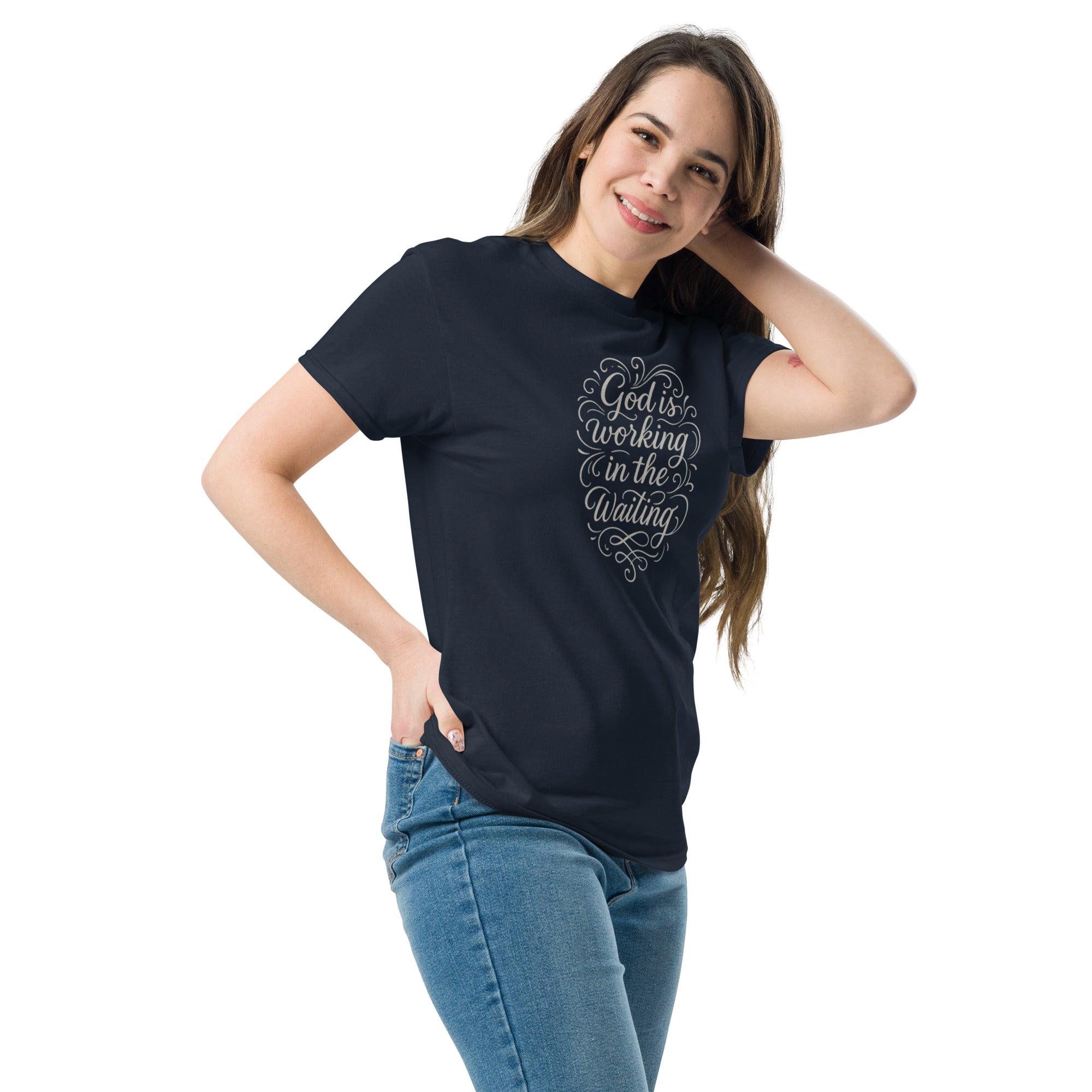 God is working in the Waiting - Unisex classic tee - Christian Apparel by BASR Clothing