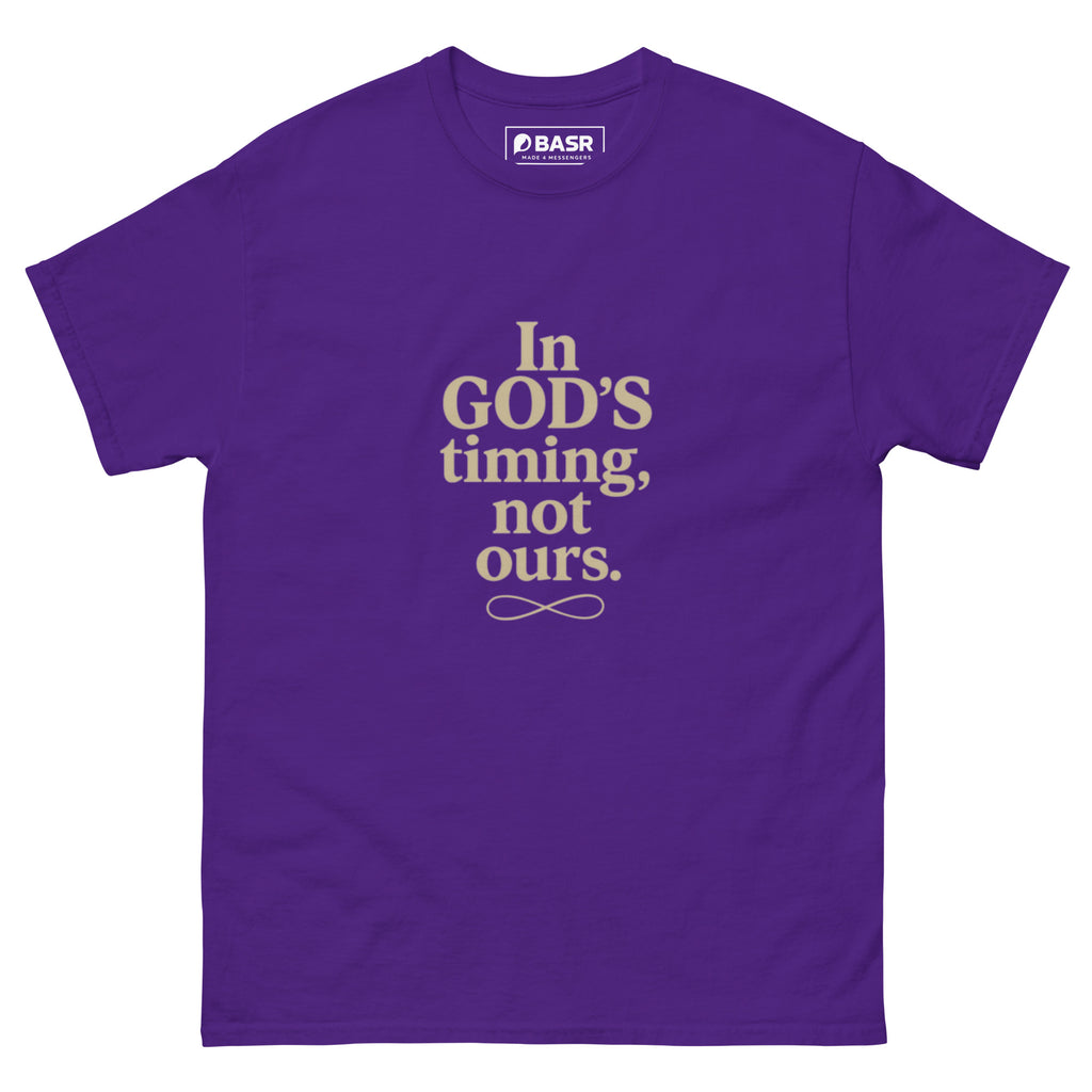 In God's Timing, Not Ours - Unisex classic tee - Christian Apparel by BASR Clothing