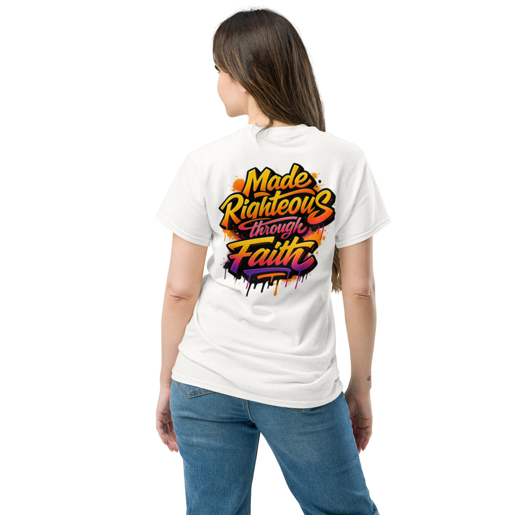 Made Righteous (Light) - Unisex classic tee - Christian Apparel by BASR Clothing