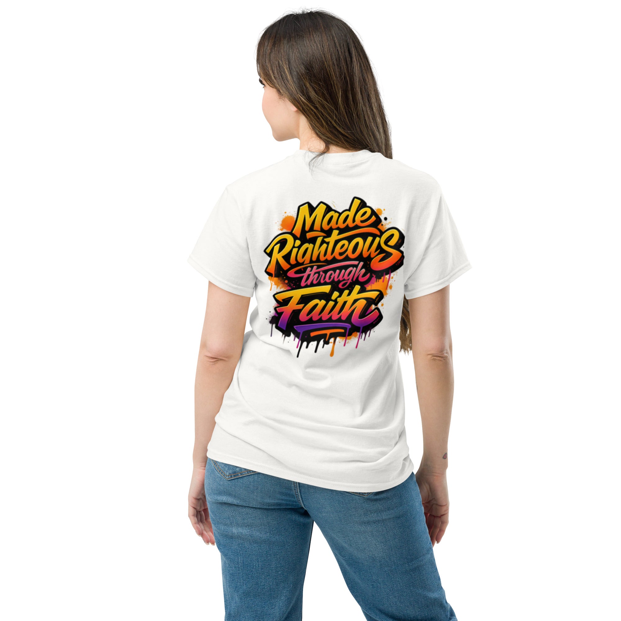 Made Righteous (Light) - Unisex classic tee - Christian Apparel by BASR Clothing