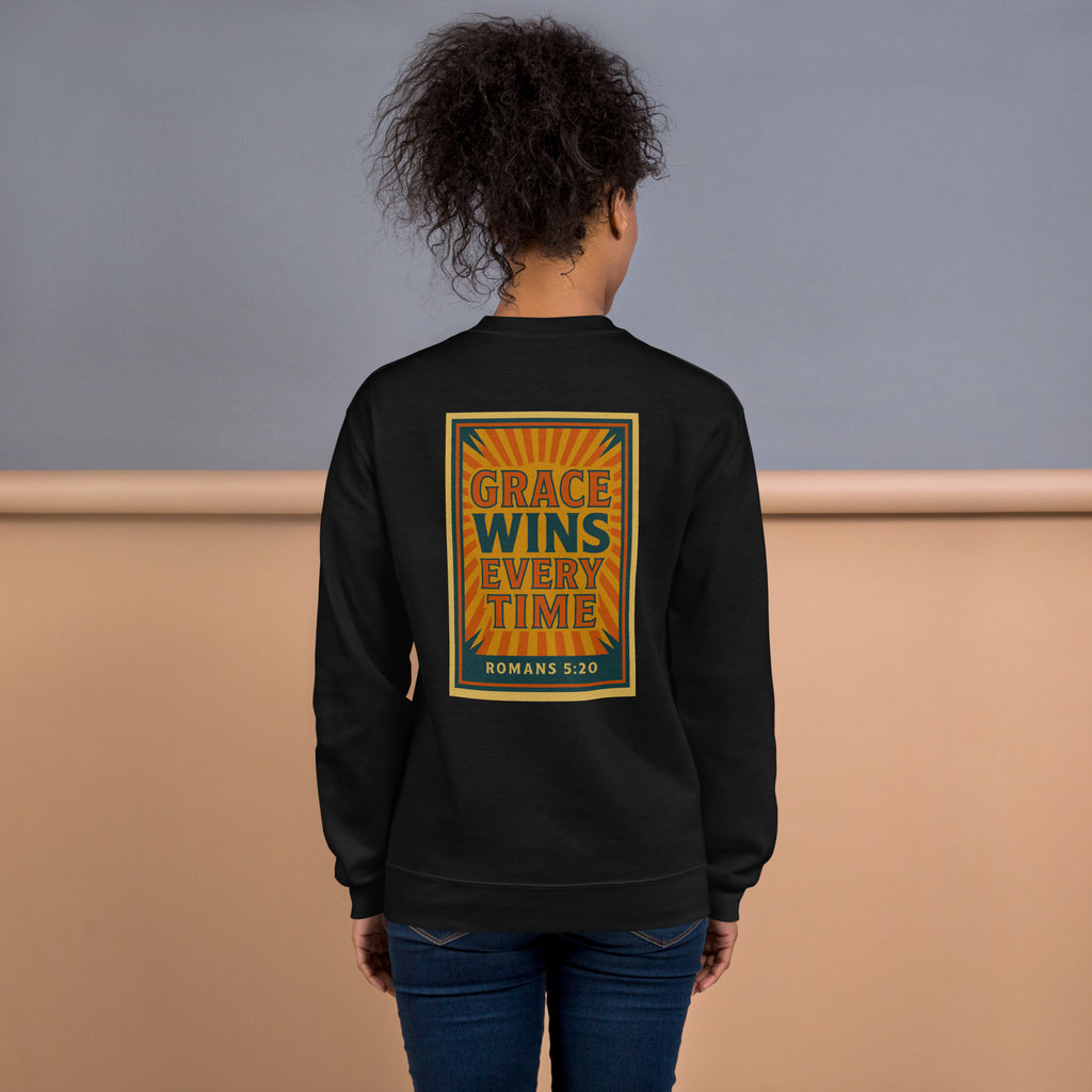 Grace Wins - Unisex Sweatshirt - Christian Apparel by BASR Clothing