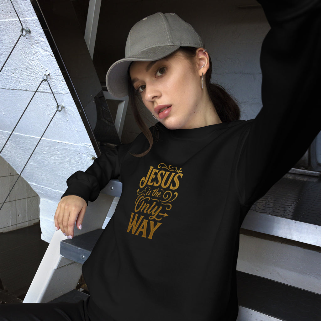 Jesus is the only Way - Unisex Sweatshirt - Christian Apparel by BASR Clothing