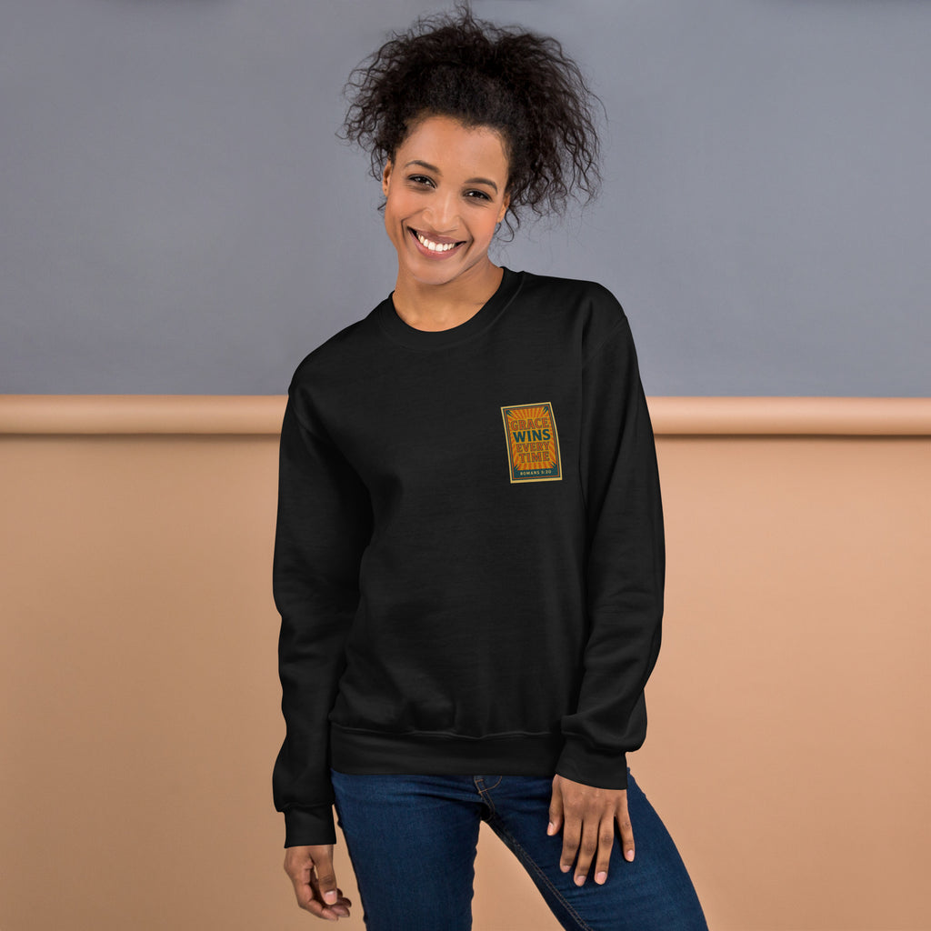 Grace Wins - Unisex Sweatshirt - Christian Apparel by BASR Clothing