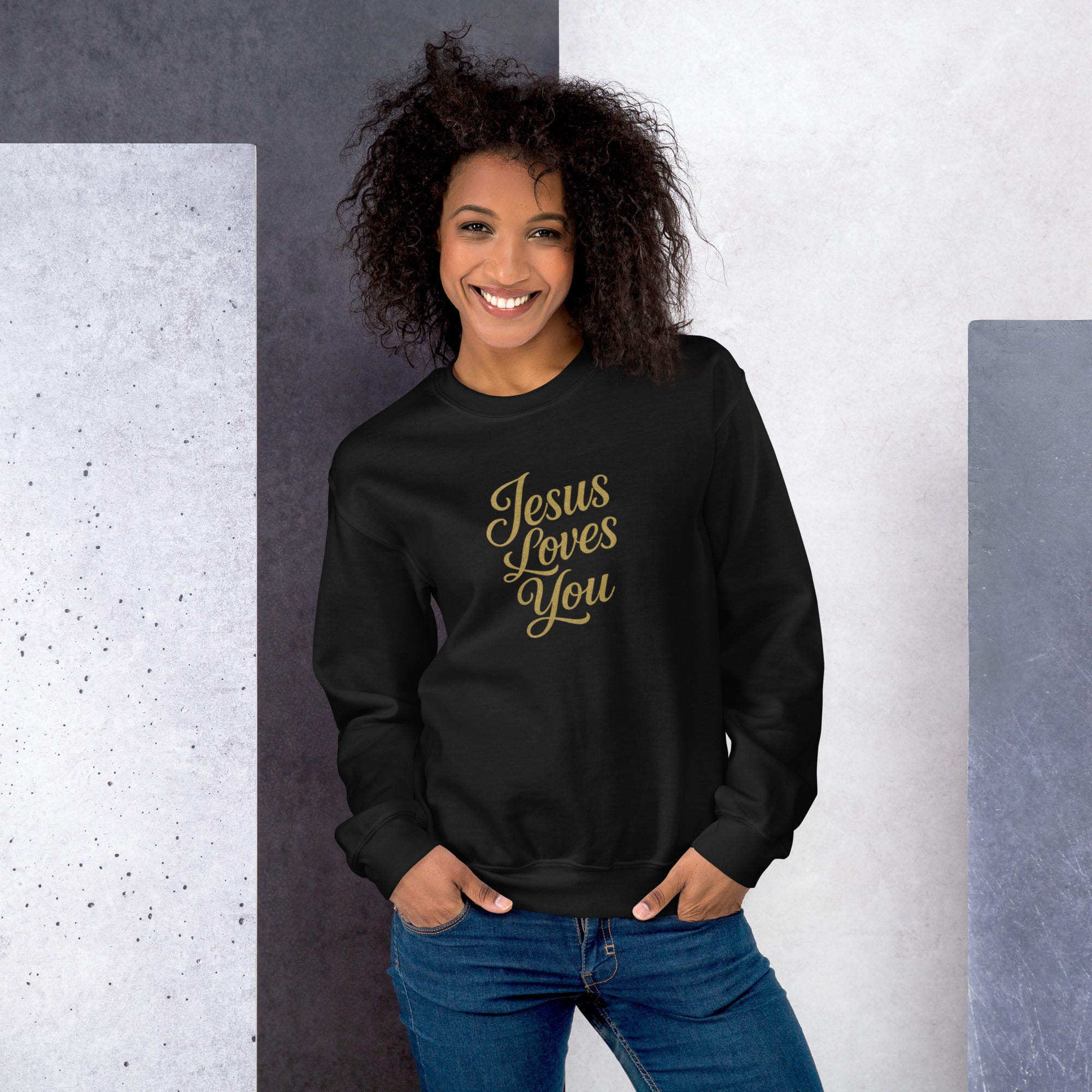 Jesus Loves You - Unisex Sweatshirt - Christian Apparel by BASR Clothing