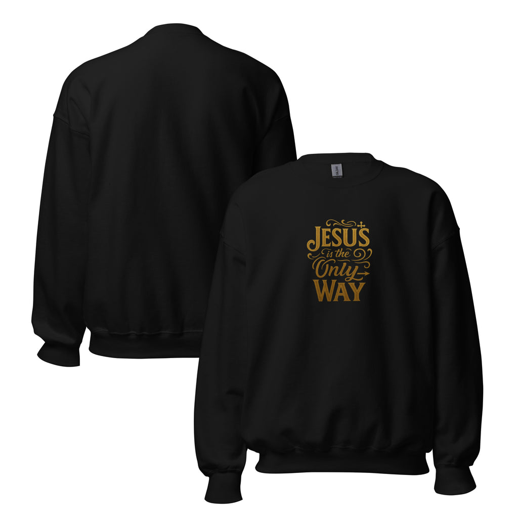 Jesus is the only Way - Unisex Sweatshirt - Christian Apparel by BASR Clothing