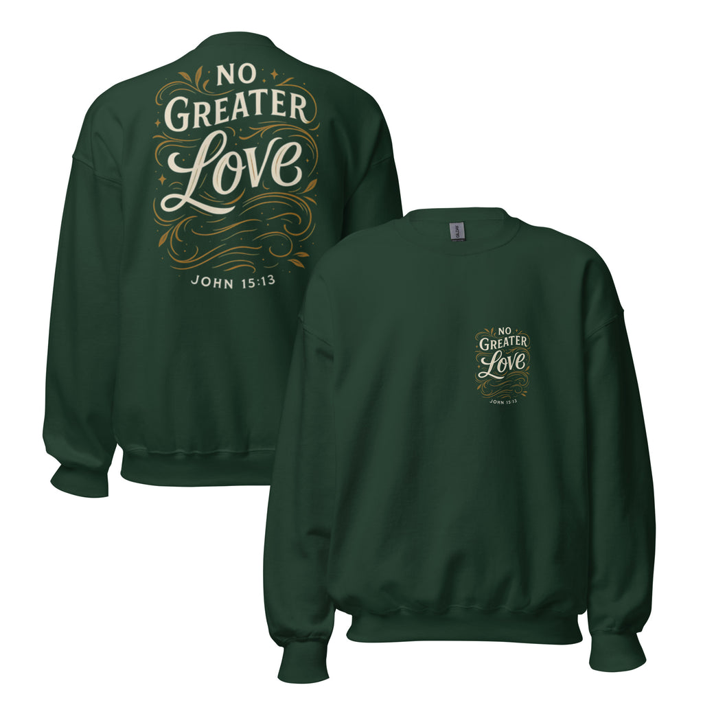 No Greater Love - Unisex Sweatshirt - Christian Apparel by BASR Clothing