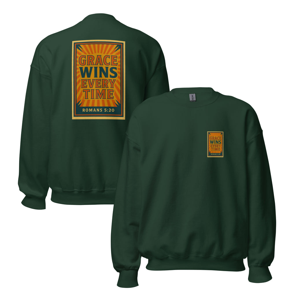 Grace Wins - Unisex Sweatshirt - Christian Apparel by BASR Clothing