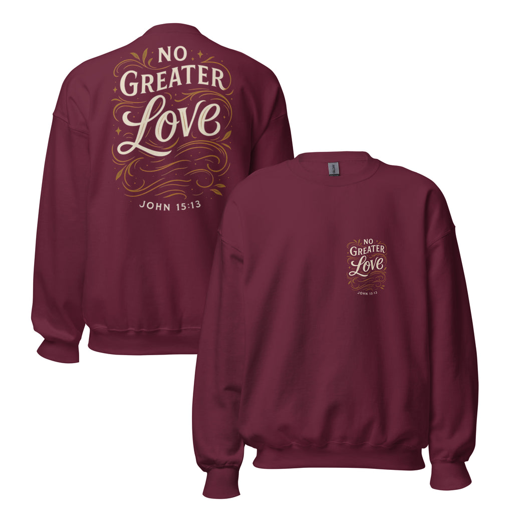 No Greater Love - Unisex Sweatshirt - Christian Apparel by BASR Clothing