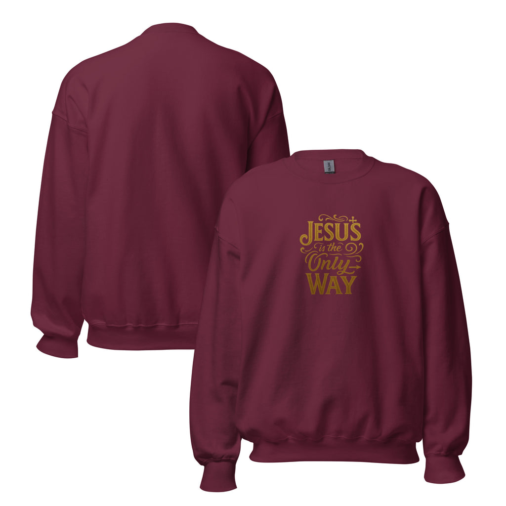 Jesus is the only Way - Unisex Sweatshirt - Christian Apparel by BASR Clothing