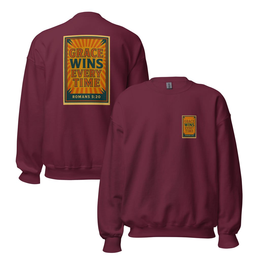 Grace Wins - Unisex Sweatshirt - Christian Apparel by BASR Clothing