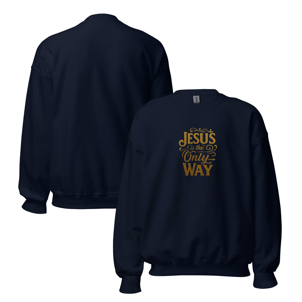 Jesus is the only Way - Unisex Sweatshirt - Christian Apparel by BASR Clothing