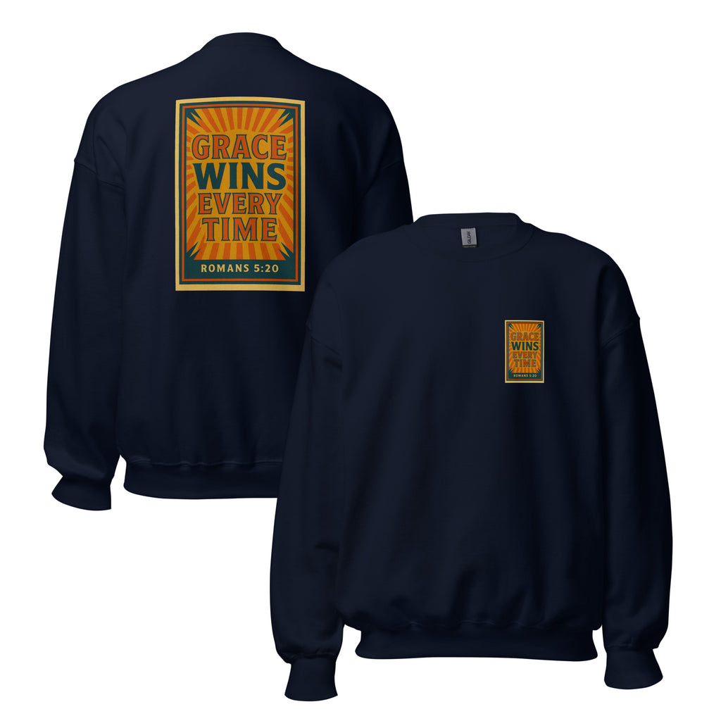 Grace Wins - Unisex Sweatshirt - Christian Apparel by BASR Clothing