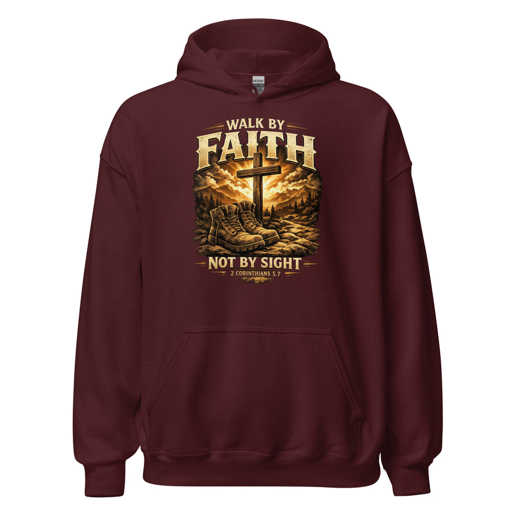 Walk by Faith - Unisex Hoodie - Christian Apparel by BASR Clothing