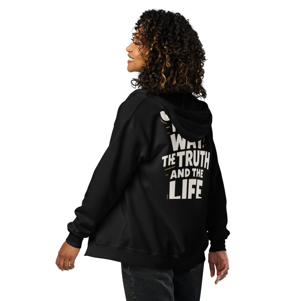 The Way - Unisex heavy blend zip hoodie - Christian Apparel by BASR Clothing