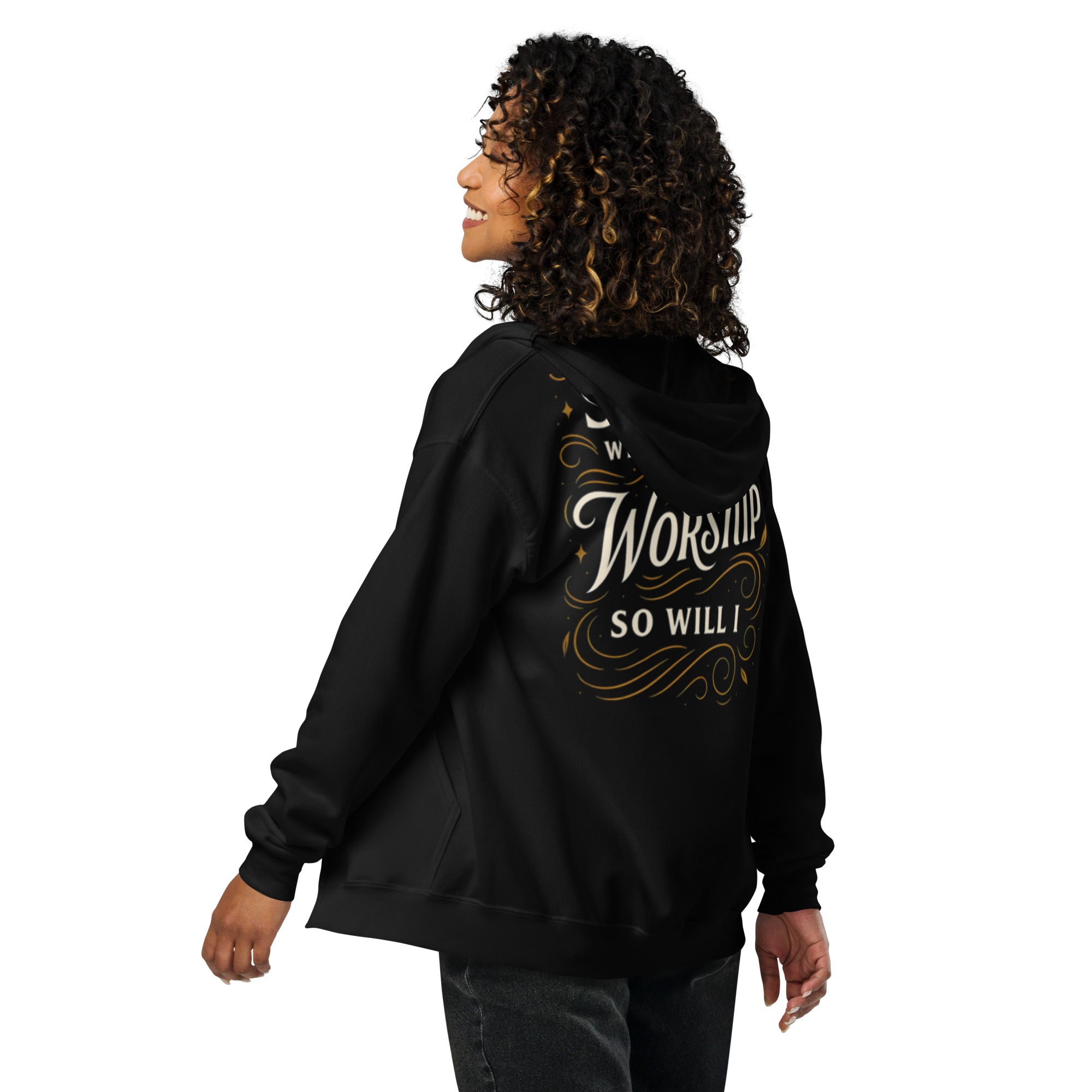 Worship - Unisex heavy blend zip hoodie - Christian Apparel by BASR Clothing