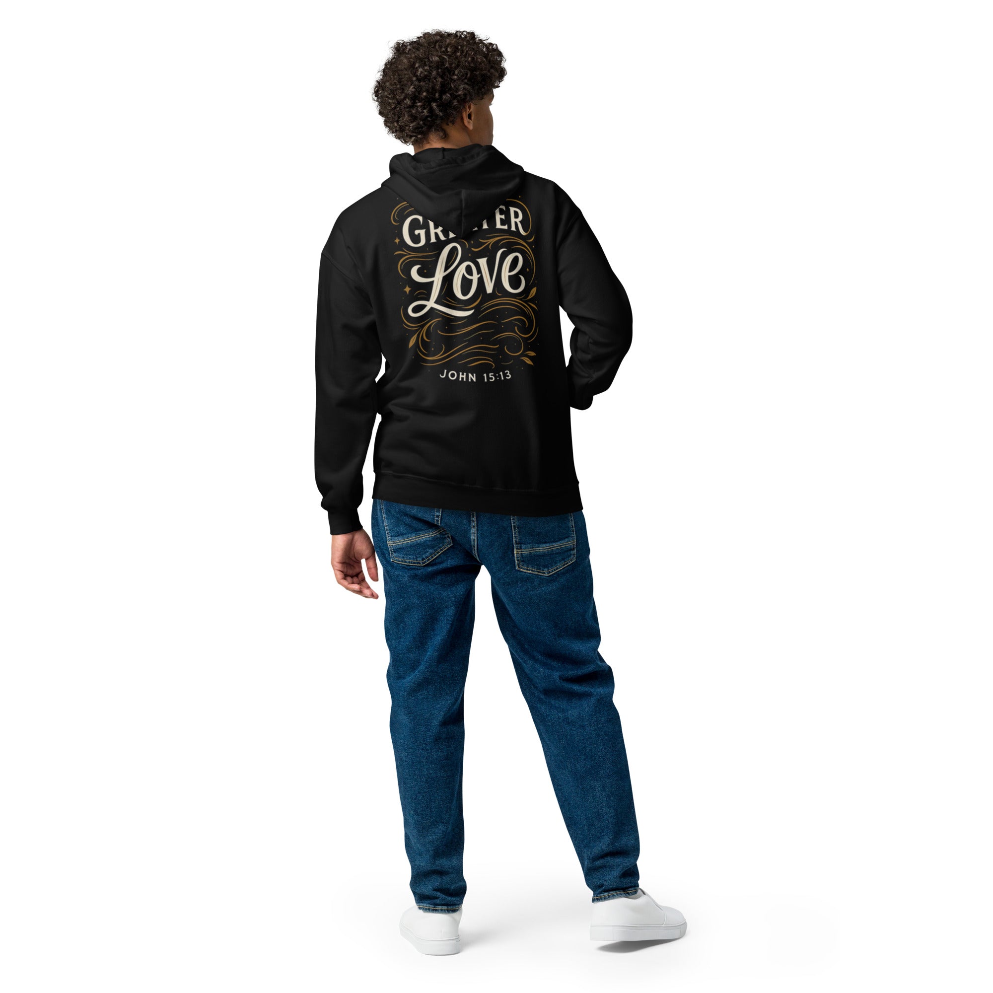 No Greater Love - Unisex heavy blend zip hoodie - Christian Apparel by BASR Clothing