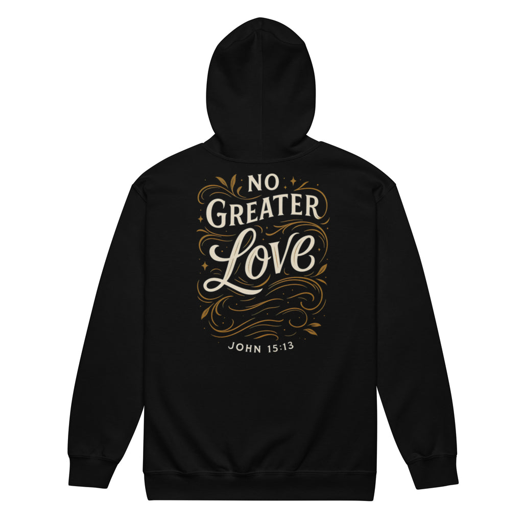 No Greater Love - Unisex heavy blend zip hoodie - Christian Apparel by BASR Clothing