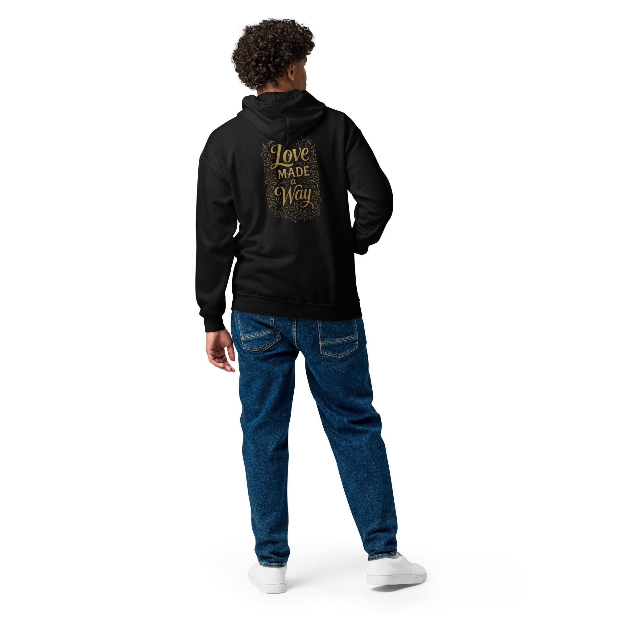 Love Made a Way - Unisex heavy blend zip hoodie - Christian Apparel by BASR Clothing