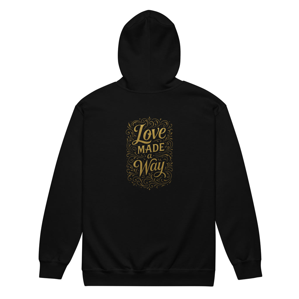 Love Made a Way - Unisex heavy blend zip hoodie - Christian Apparel by BASR Clothing