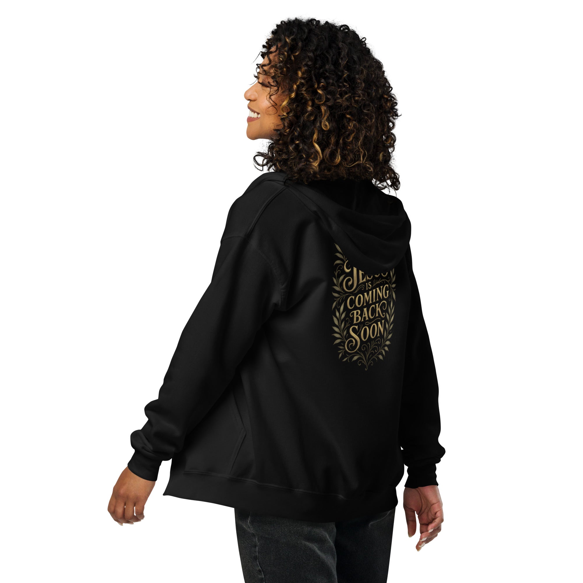 Jesus is Coming Back Soon - Unisex heavy blend zip hoodie - Christian Apparel by BASR Clothing