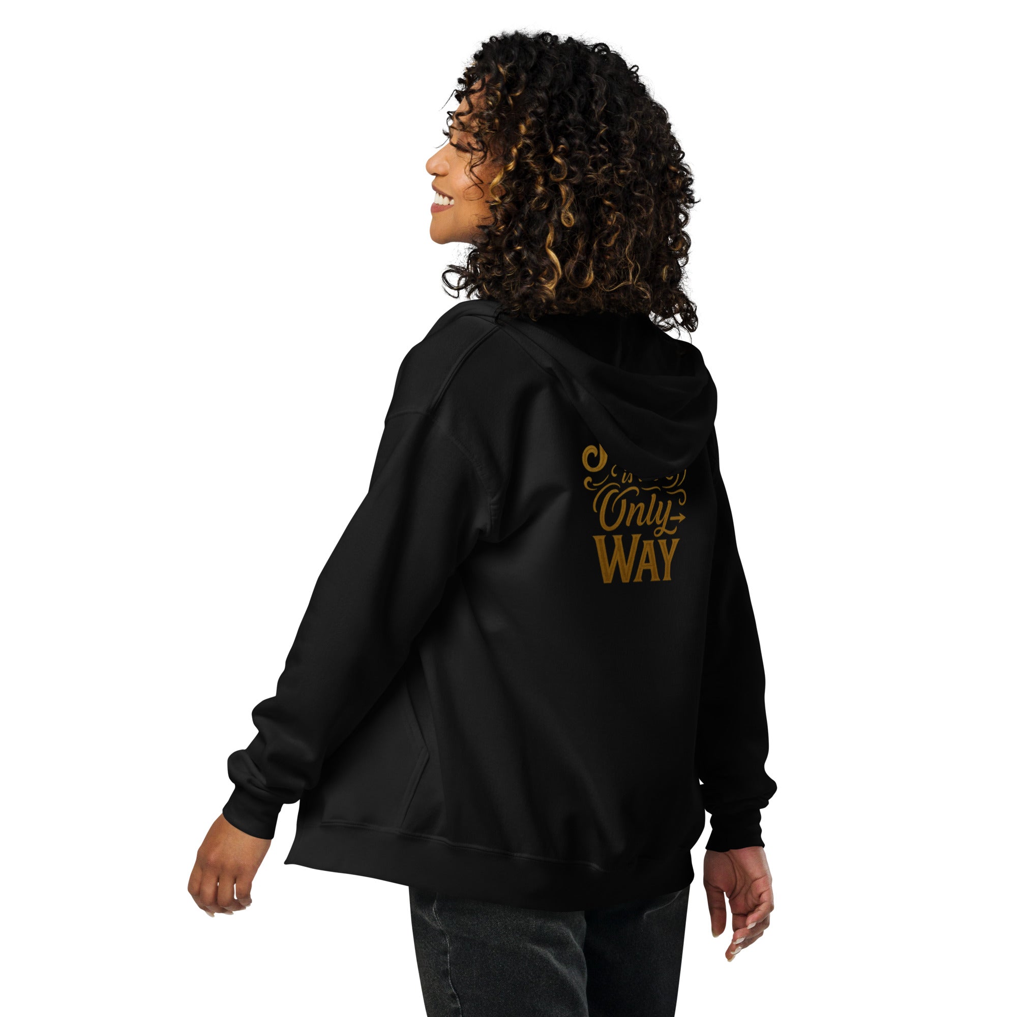 Jesus is the Only Way - Unisex heavy blend zip hoodie - Christian Apparel by BASR Clothing