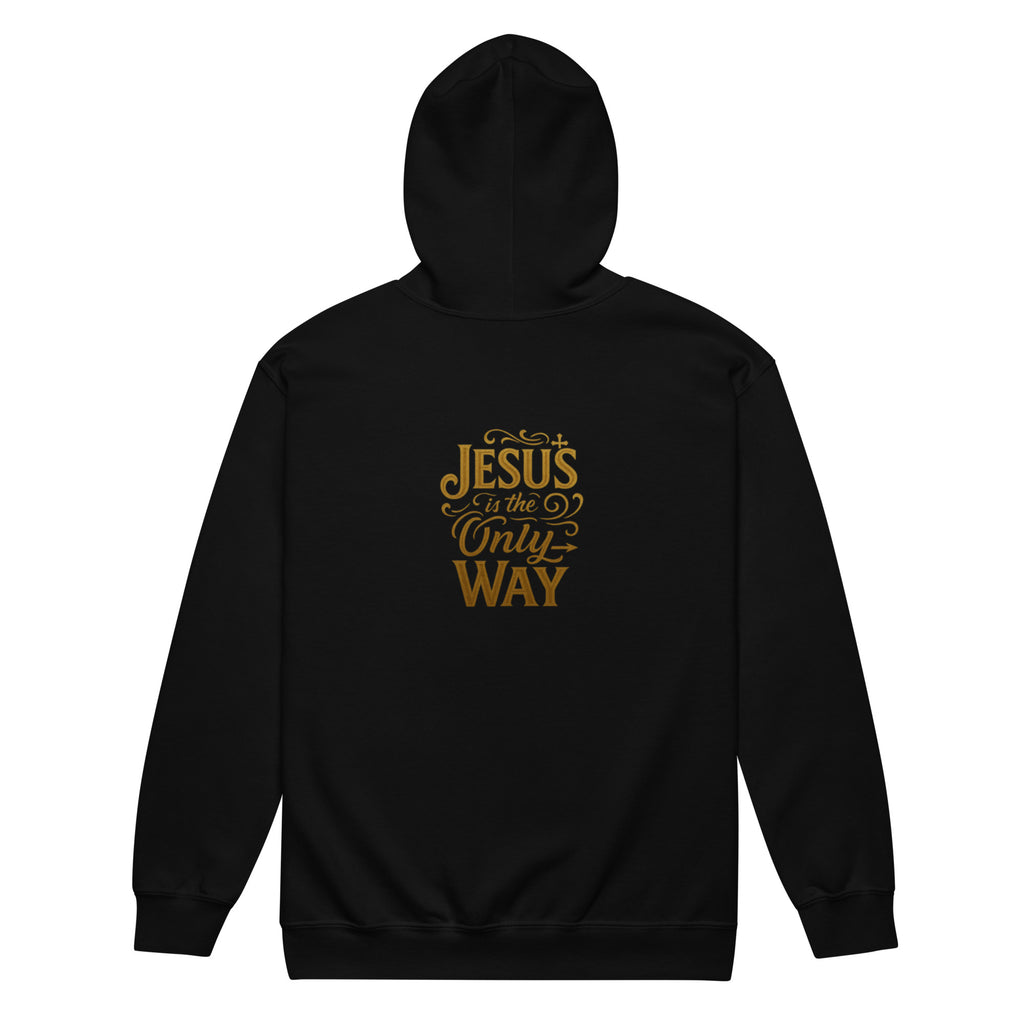 Jesus is the Only Way - Unisex heavy blend zip hoodie - Christian Apparel by BASR Clothing