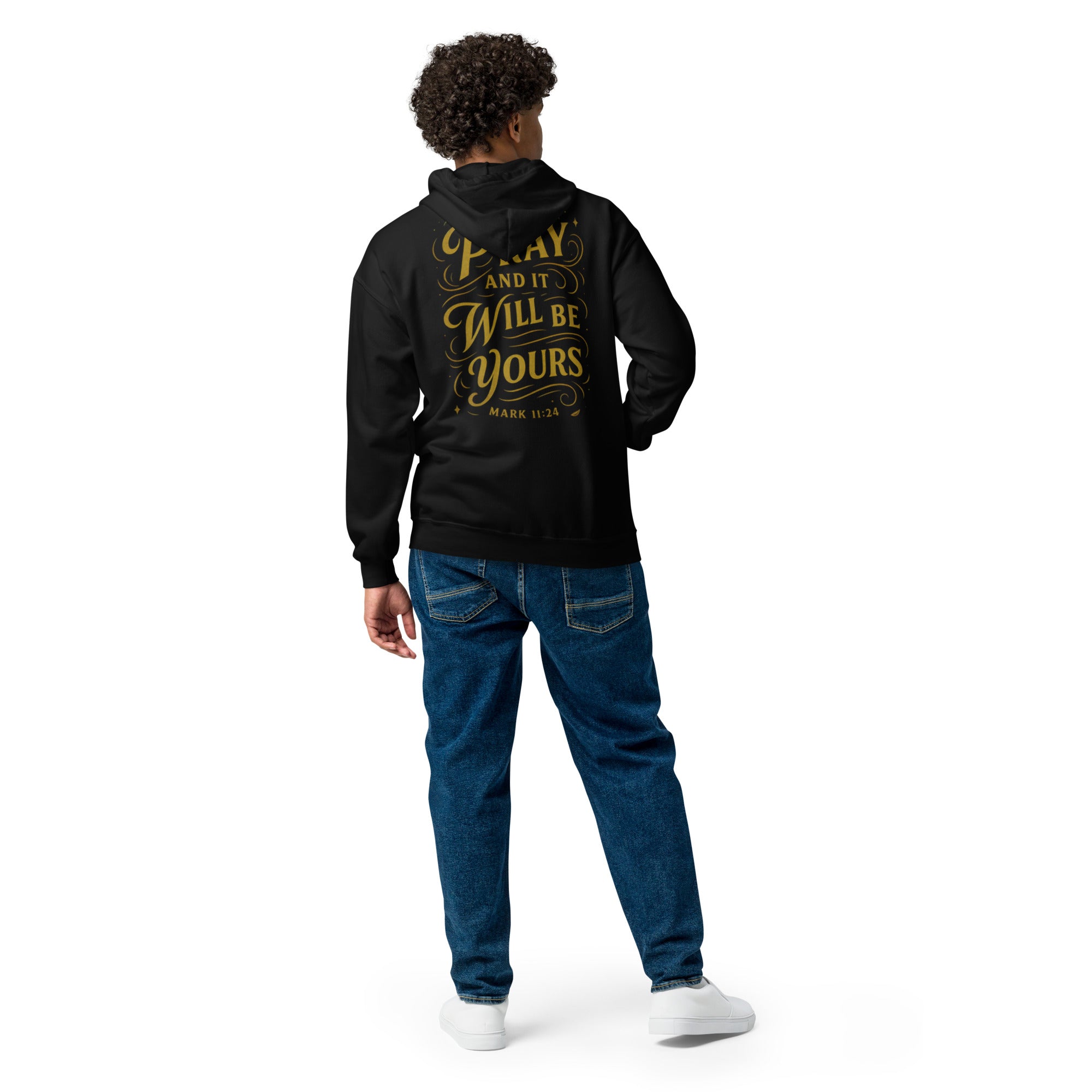 Pray - Unisex heavy blend zip hoodie - Christian Apparel by BASR Clothing