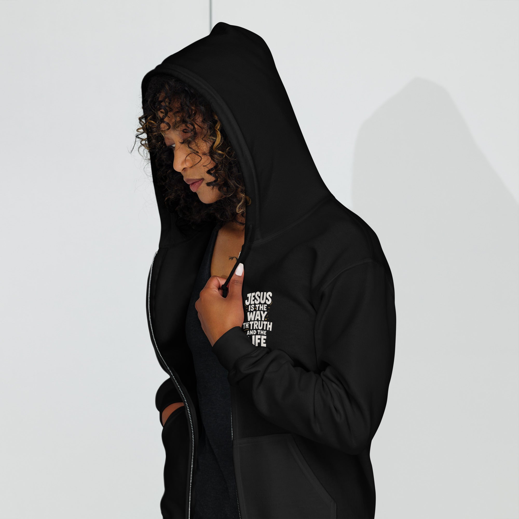 The Way - Unisex heavy blend zip hoodie - Christian Apparel by BASR Clothing