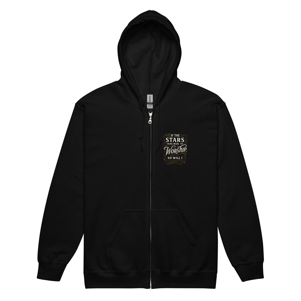 Worship - Unisex heavy blend zip hoodie - Christian Apparel by BASR Clothing