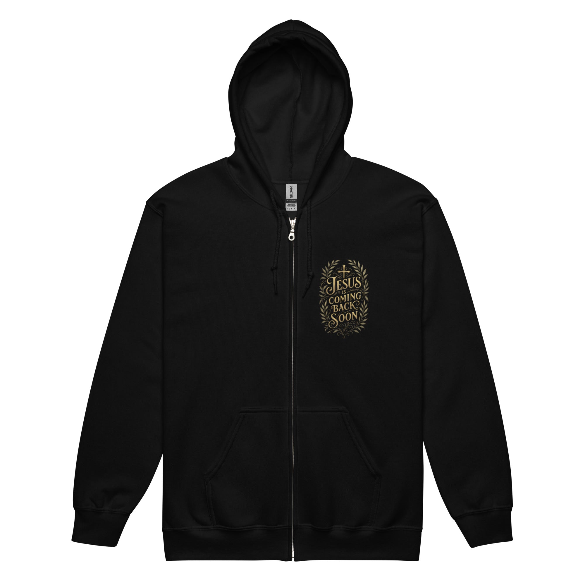 Jesus is Coming Back Soon - Unisex heavy blend zip hoodie - Christian Apparel by BASR Clothing