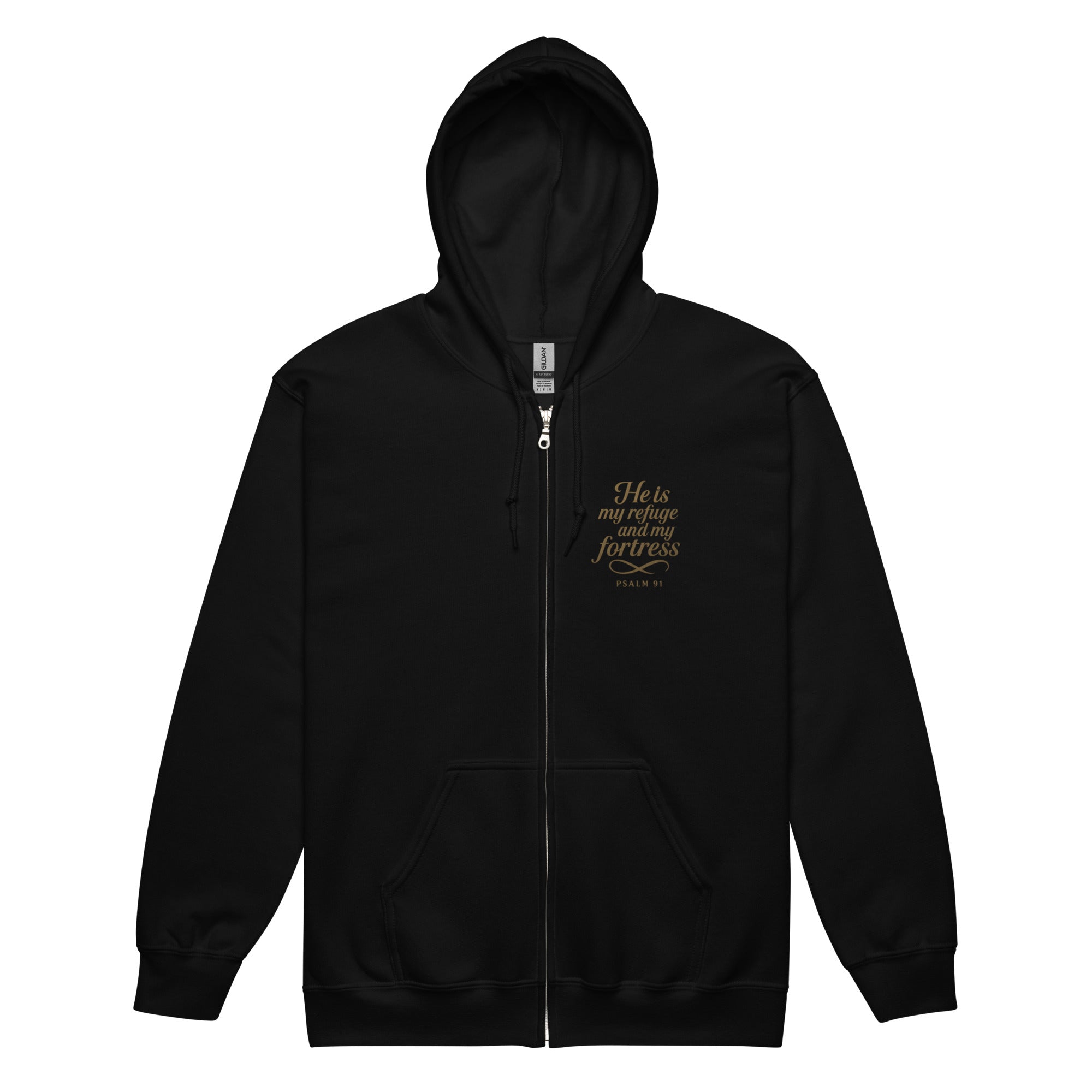 Psalm 91 - Unisex heavy blend zip hoodie - Christian Apparel by BASR Clothing