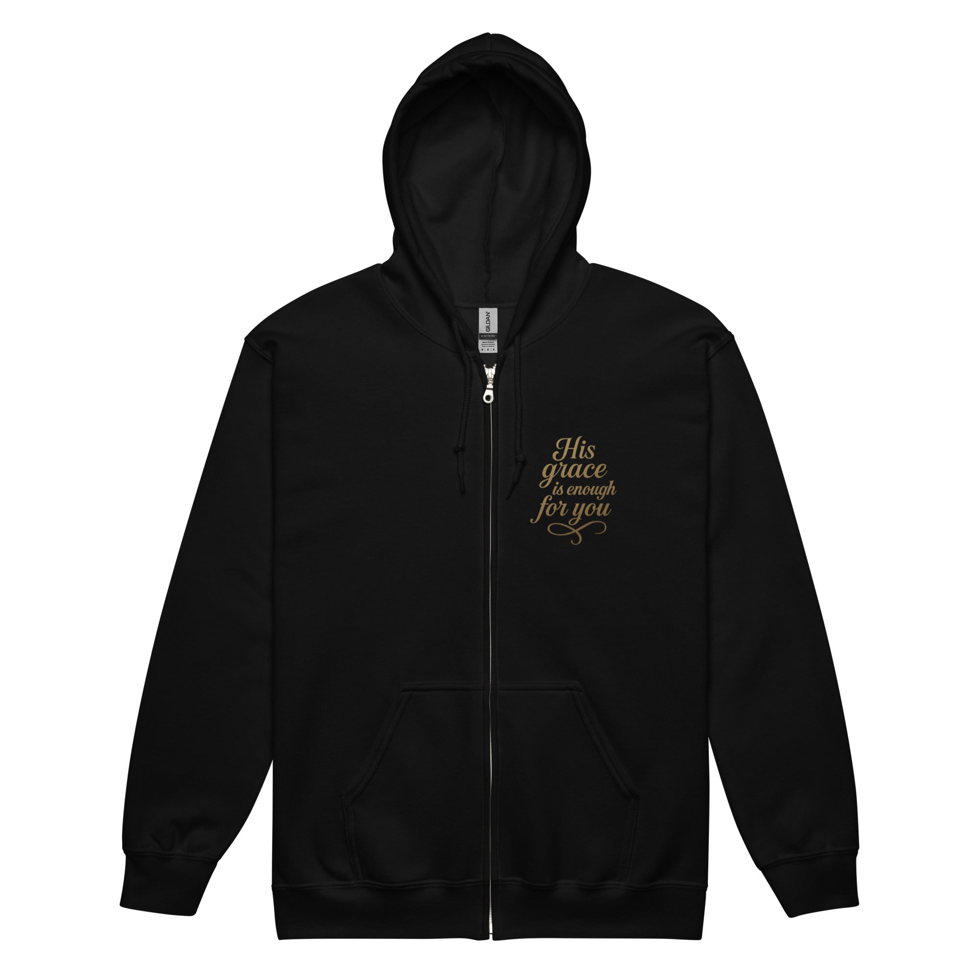 His Grace is Enough for You - Unisex heavy blend zip hoodie - Christian Apparel by BASR Clothing